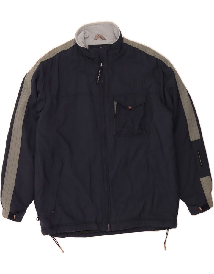 BEN SHERMAN Veste coupe-vent pour homme UK 40 Large Bleu marine Colourblock