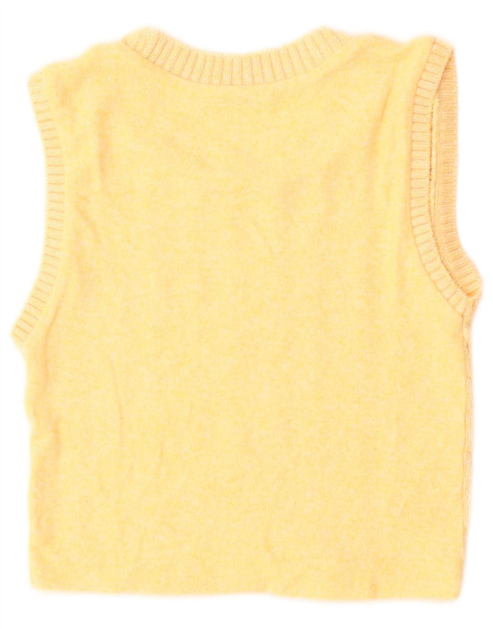 Zara Womens Crop Vest Débardeur UK 8 Petit Jaune