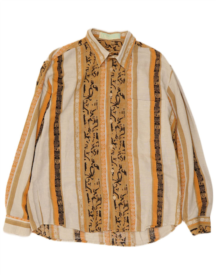 Chemise Homme Vintage Petit Coton Rayé Multicolore