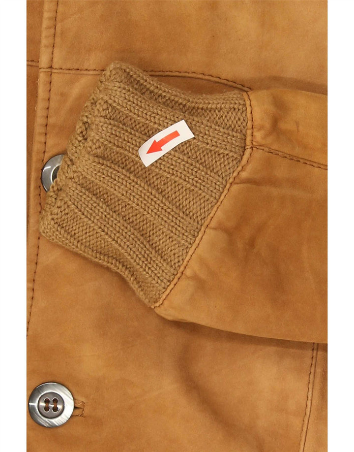 Veste Bomber En Daim Vintage Homme IT 46 Petit Beige