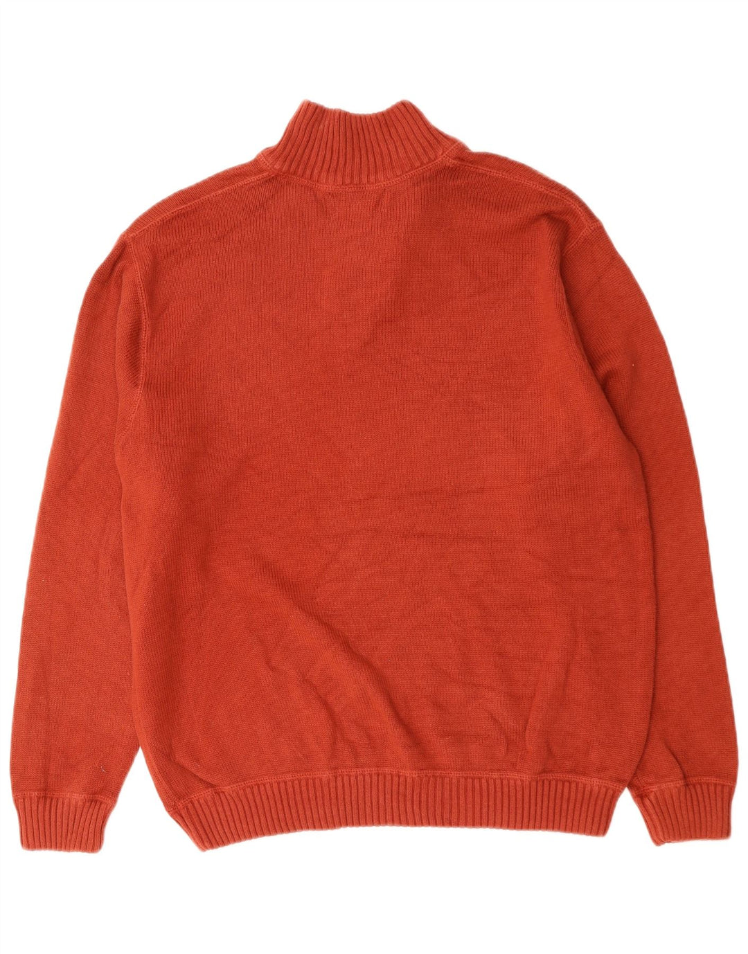EDDIE BAUER Pull col zippé pour homme en coton rouge Large