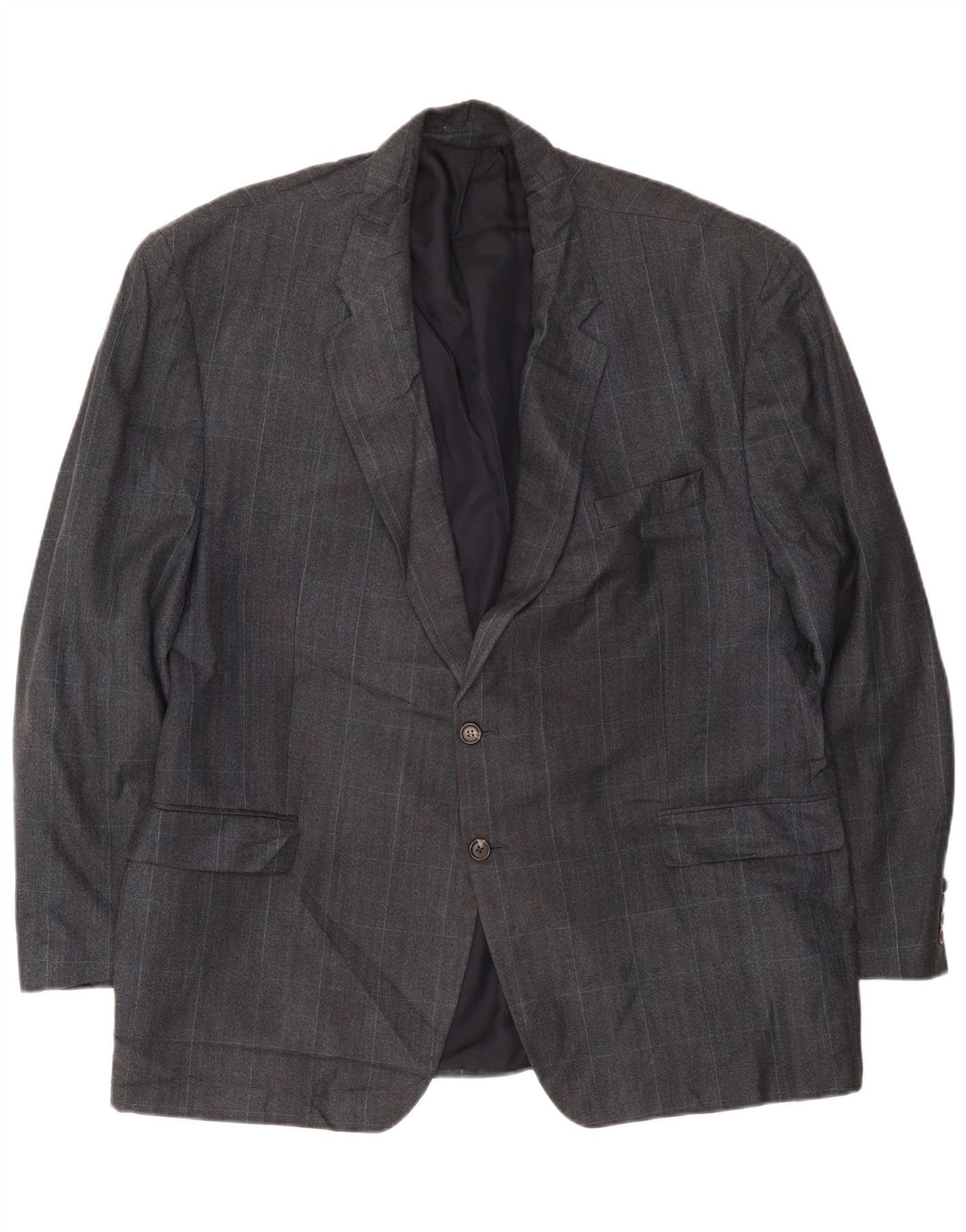 Chaps Veste blazer à 2 boutons pour homme UK 42 XL Bleu marine à carreaux