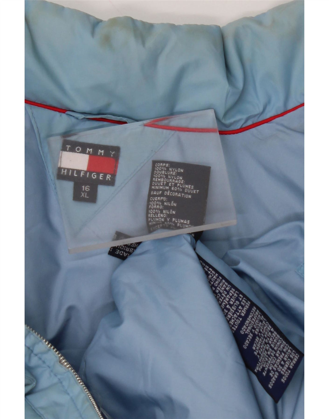 TOMMY HILFIGER Gilet rembourré garçon 15-16 ans XL Bleu Nylon