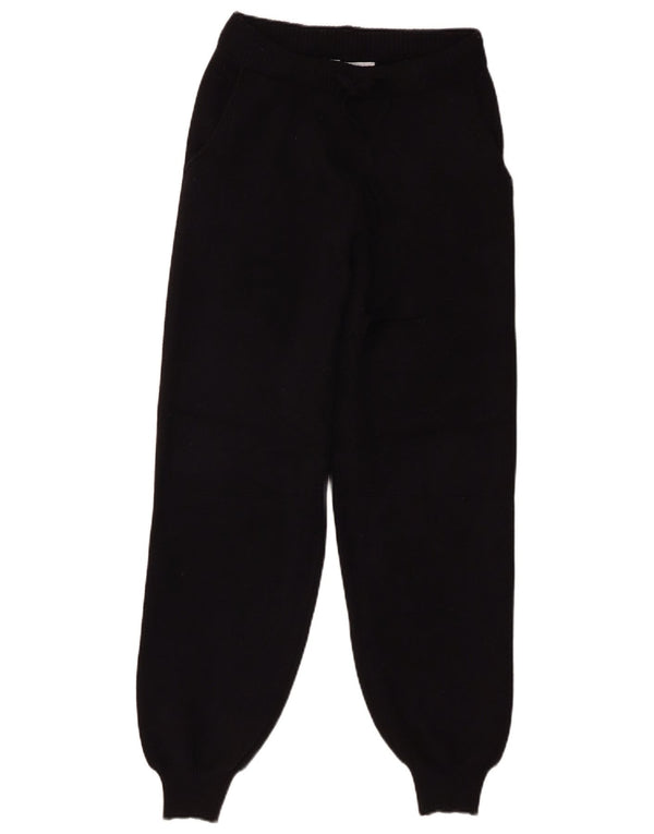 Pantalon de survêtement Zara Femme Joggers UK 12 Medium Noir Viscose