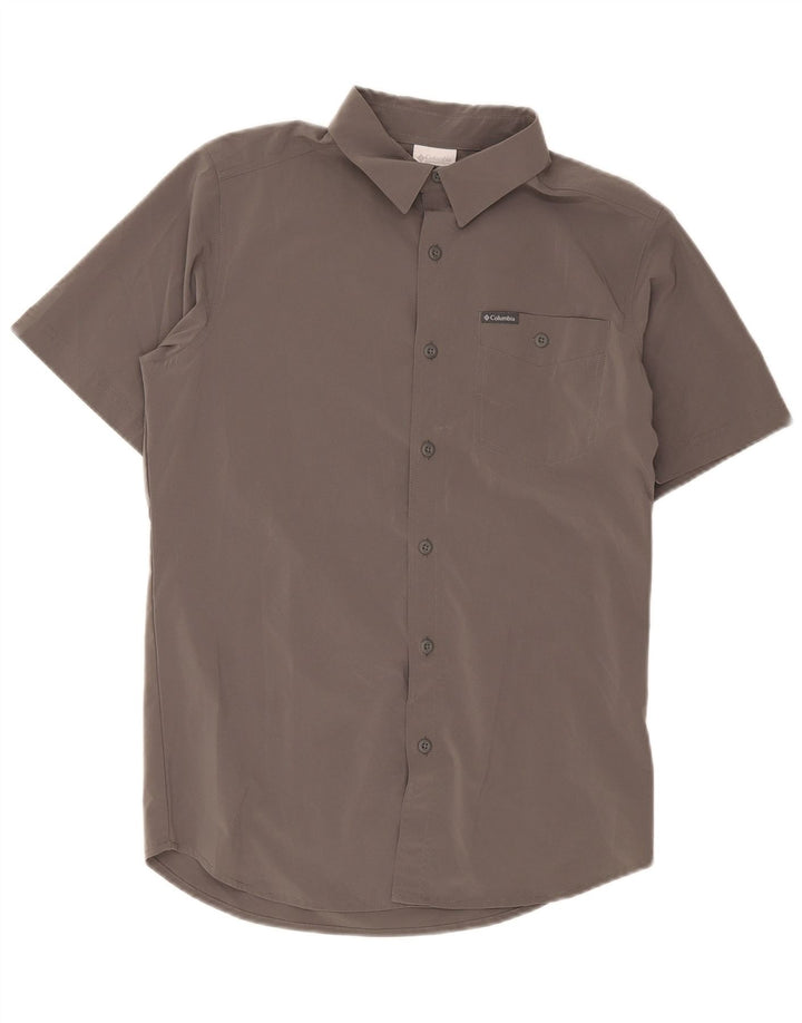 Columbia Chemise à Manches Courtes Homme Petit Gris Polyester