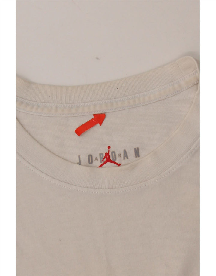 Jordan T-shirt graphique pour homme Petit coton blanc