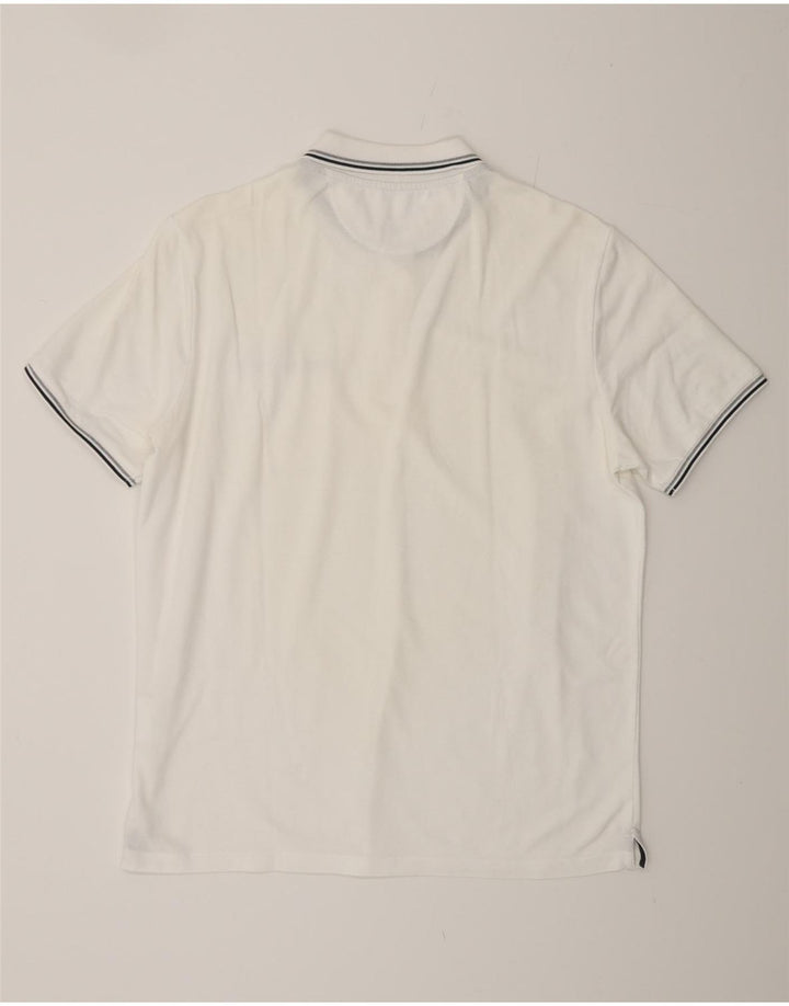CHAMPION Polo Easy Fit Homme Grand Blanc Coton