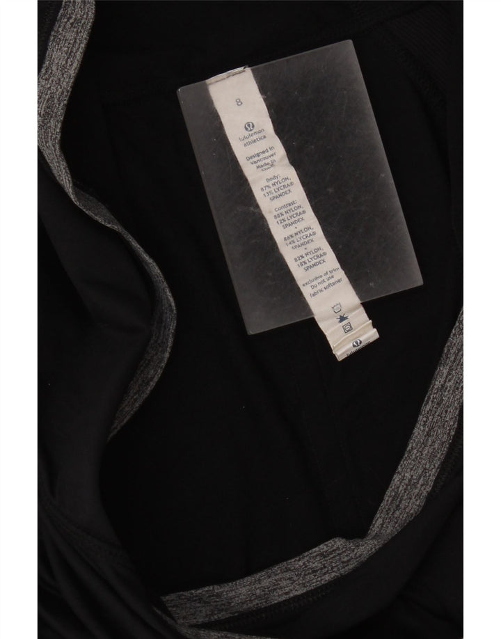 Lululemon Haut à capuche à manches longues pour femme US 8 Medium Noir Colorblock Nylon