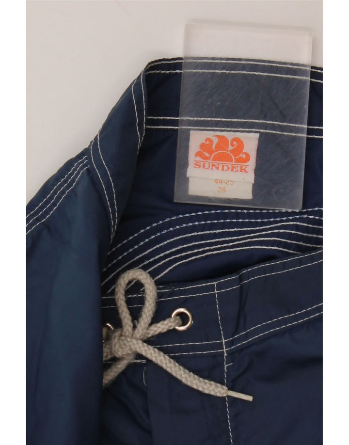 SUNDEK Short de Bain Homme Petit Nylon Rayé Bleu Marine