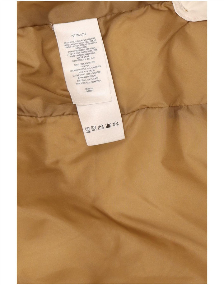 Columbia Veste matelassée surdimensionnée à capuche pour femme UK 10 Small Blanc Polyester