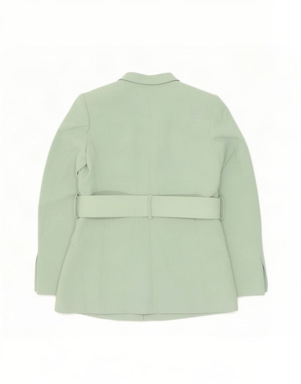 Zara Veste Blazer Femme UK 14 Polyester Vert Moyen
