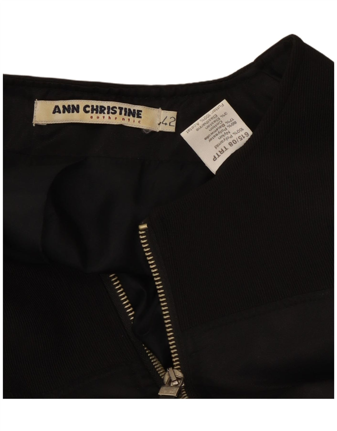 Ann Christine Gilet Femme EU 42 Large Noir Polyamide