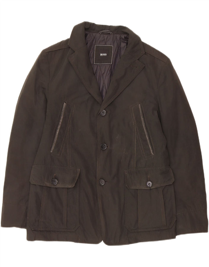 Hugo Boss Veste utilitaire pour hommes EU 48 Polyester noir moyen