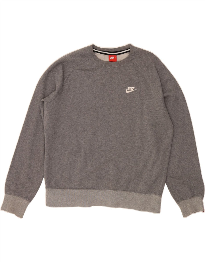 NIKE Mens Sweatshirt Jumper Large Grey Cotton Vintage Nike and Second-Hand Nike from Messina Hembry 