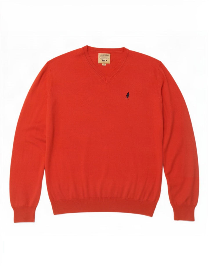 Marlboro Classics Pull Col V Homme Rouge Moyen