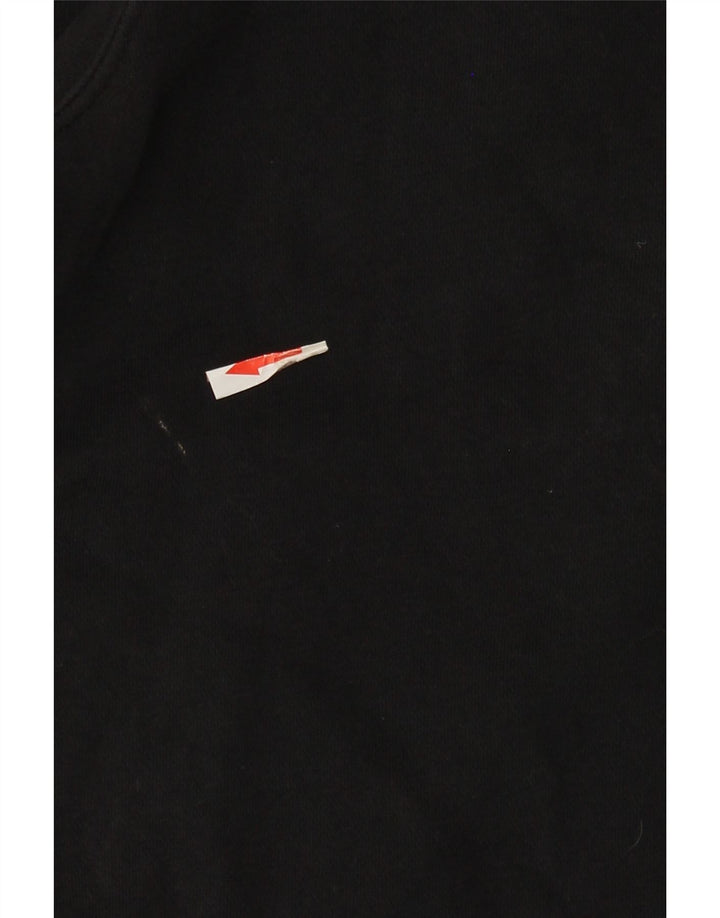 Nike Sweat-shirt à col zippé pour homme en coton noir moyen