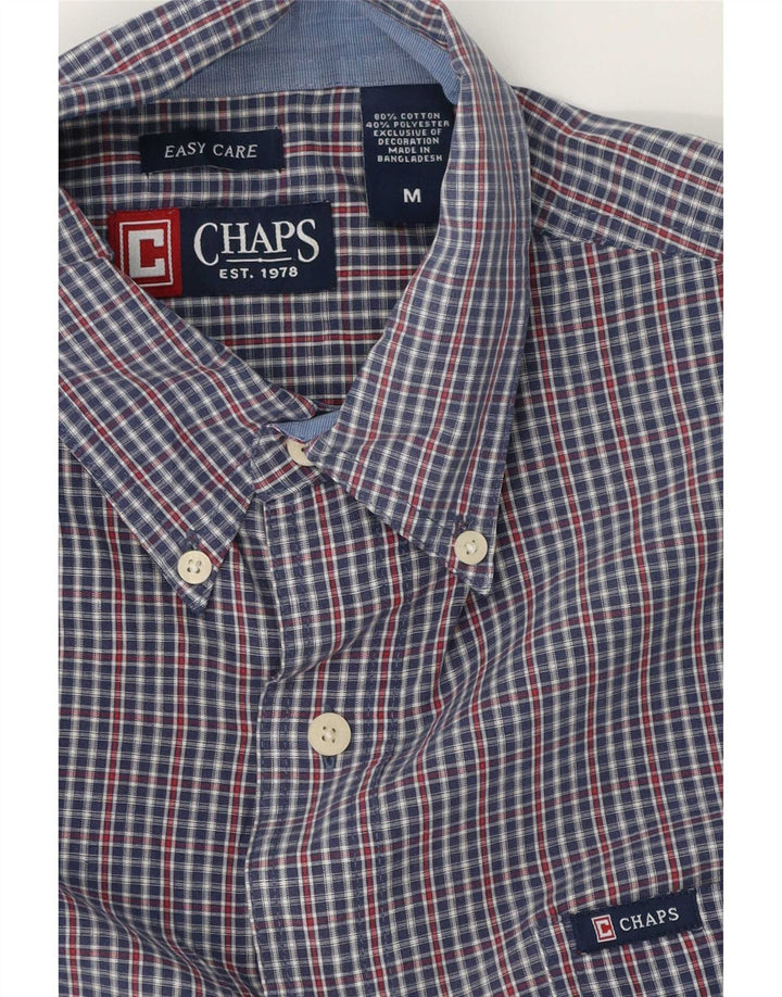 Chemise Homme Chaps Coton Vichy Bleu Moyen
