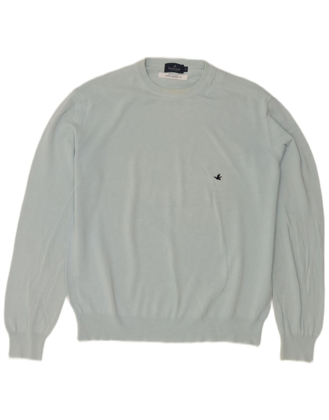 Brooksfield Pull à col rond pour homme IT 48 Bleu moyen
