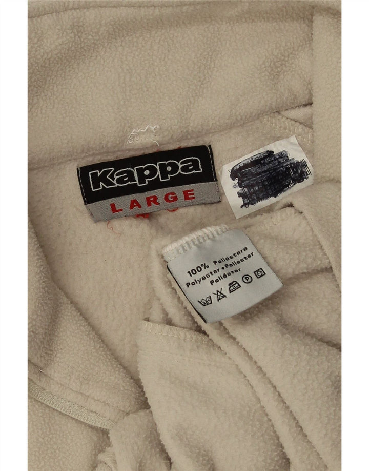 Kappa Veste polaire pour homme UK 40 Large Beige Polyester