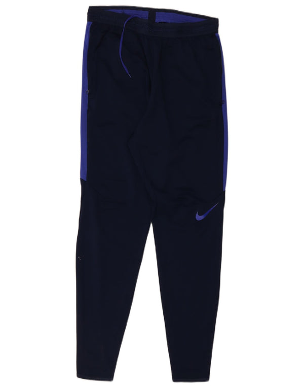 Pantalon de survêtement Nike Dri Fit pour homme, taille S, bleu marine, colour block