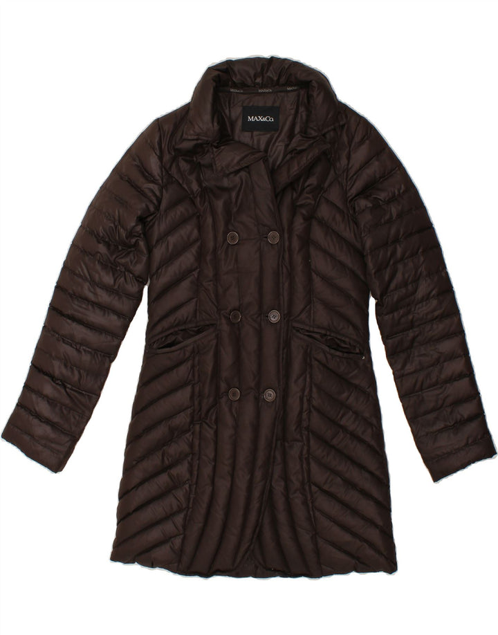 MAX & CO. Womens Padded Coat UK 12 Medium Brown Vintage Max & Co. and Second-Hand Max & Co. from Messina Hembry 