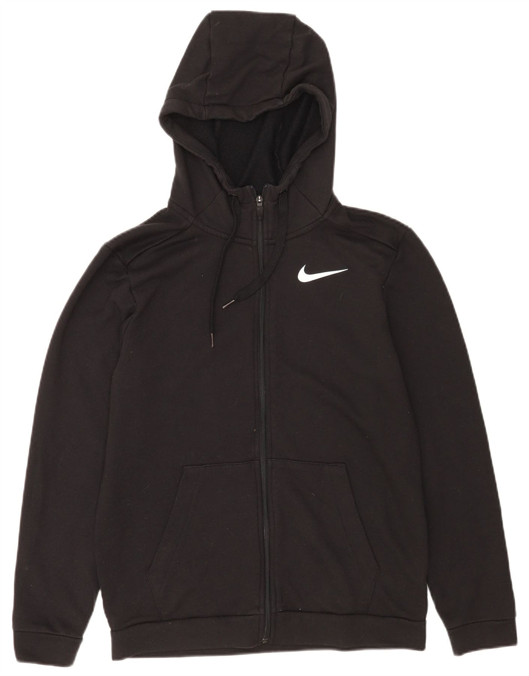 Nike Hommes Dri Fit Zip Sweat à capuche Petit Noir Polyester