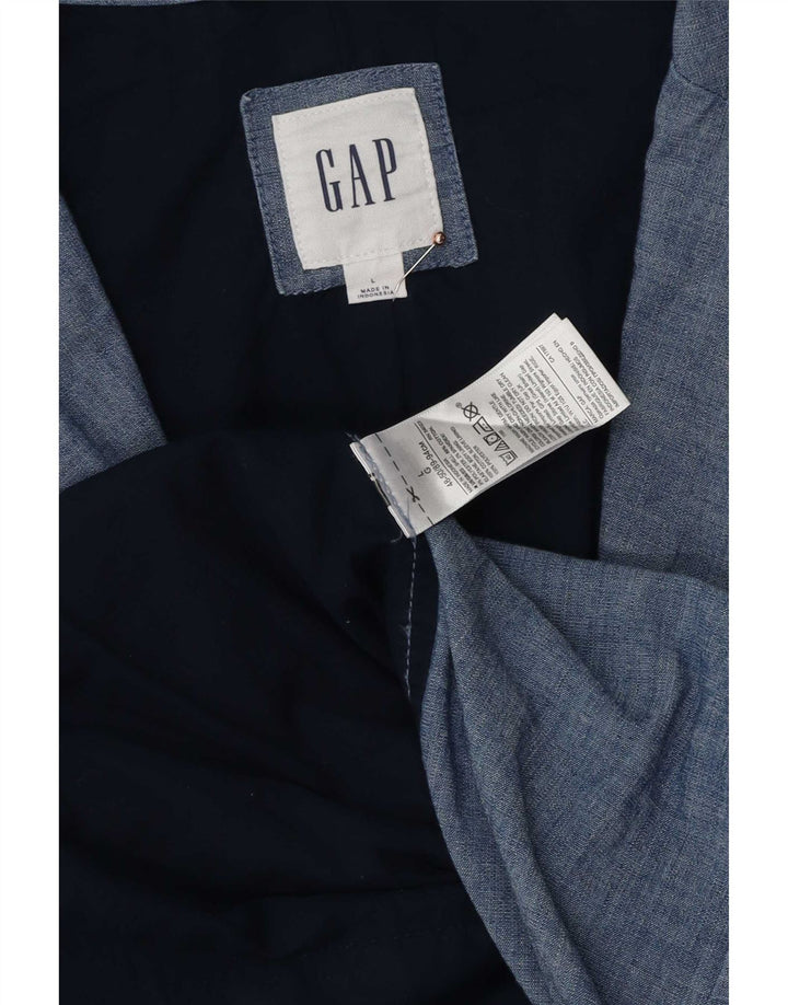 Gap Veste Blazer 2 Boutons Homme UK 40 Grand Bleu Coton