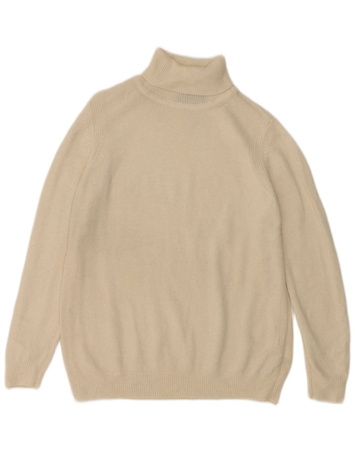 Marks & Spencer Pull col roulé pour femme UK 16 Grande laine blanche