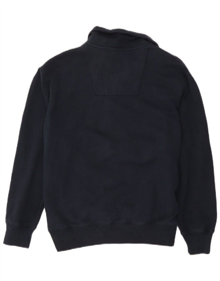 Nautica Sweat-shirt col zippé pour homme en coton bleu marine moyen