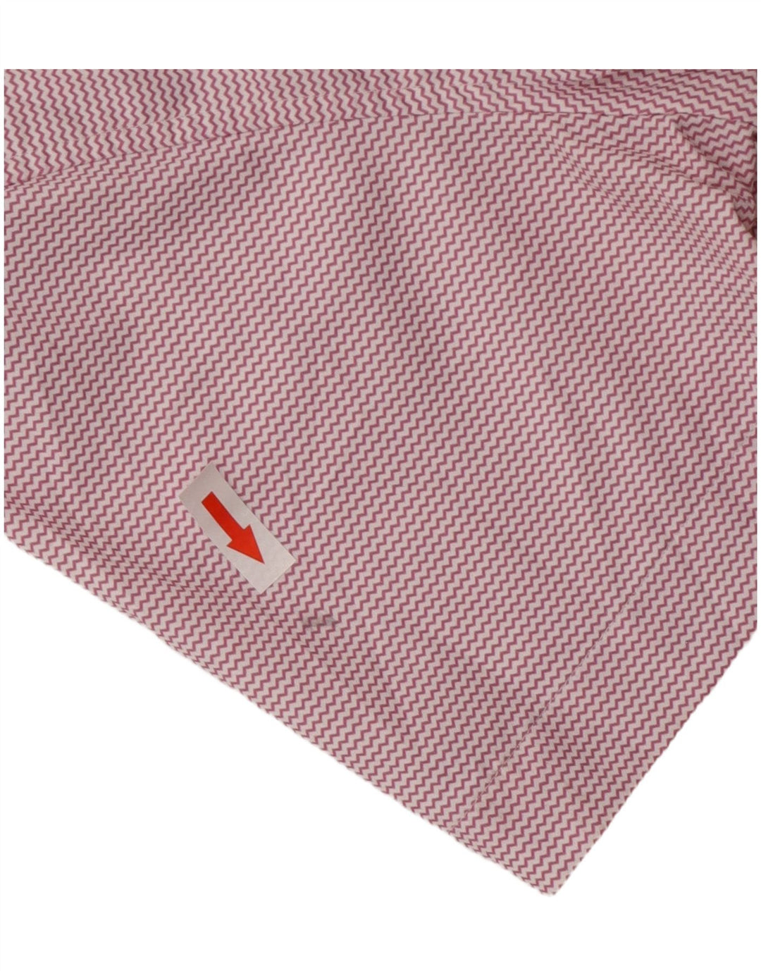 BONOBOS Chemise à manches courtes pour homme, coupe ajustée, petit chevron en nylon rose