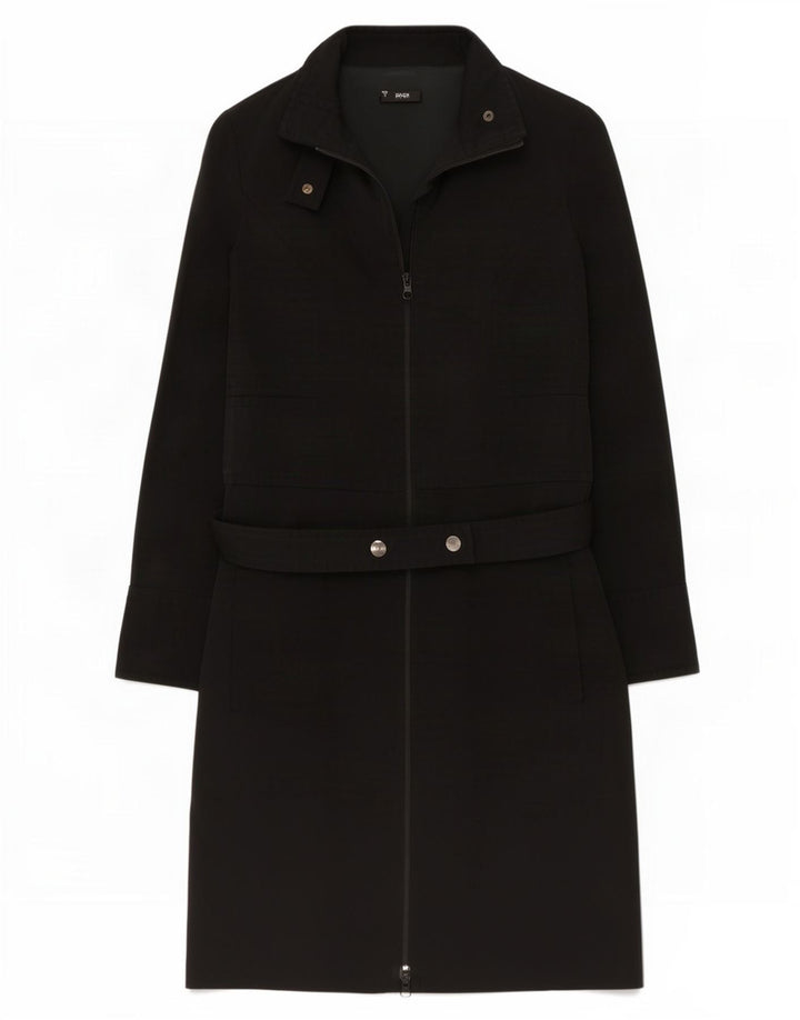 Hugo Boss Robe droite à manches longues pour femme UK 10 Petit Noir Polyester
