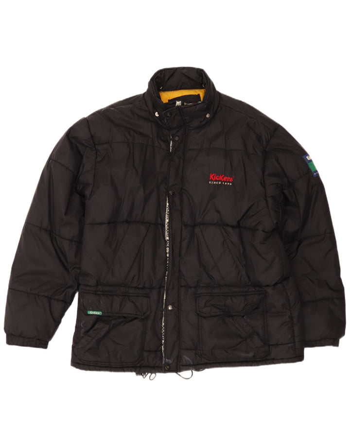 Kickers Veste rembourrée pour homme UK 38 Medium Noir Nylon