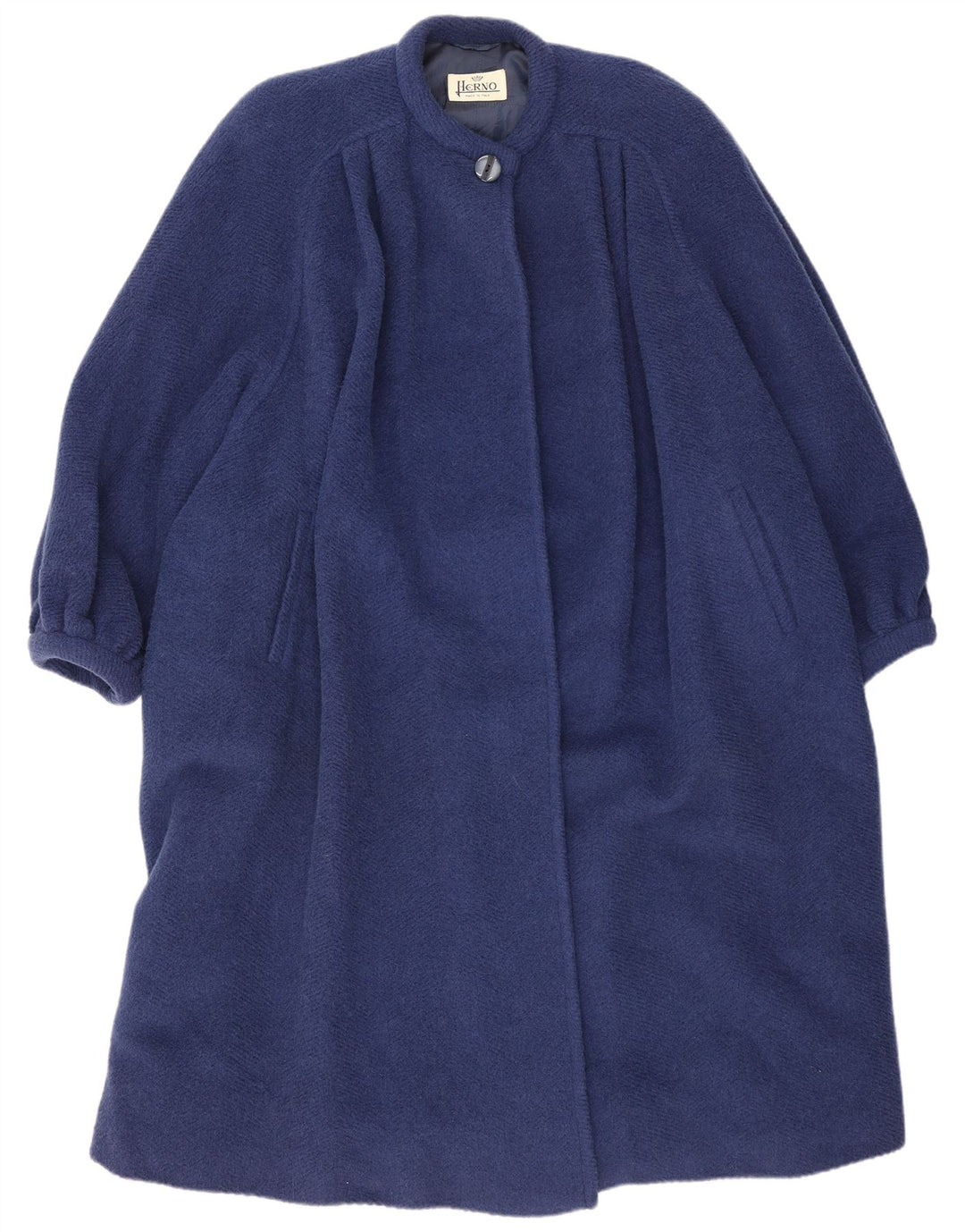 Herno Pardessus Oversize Femme IT 42 Laine Bleu Moyen