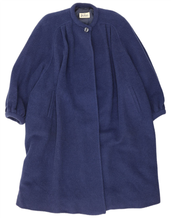 Herno Pardessus Oversize Femme IT 42 Laine Bleu Moyen