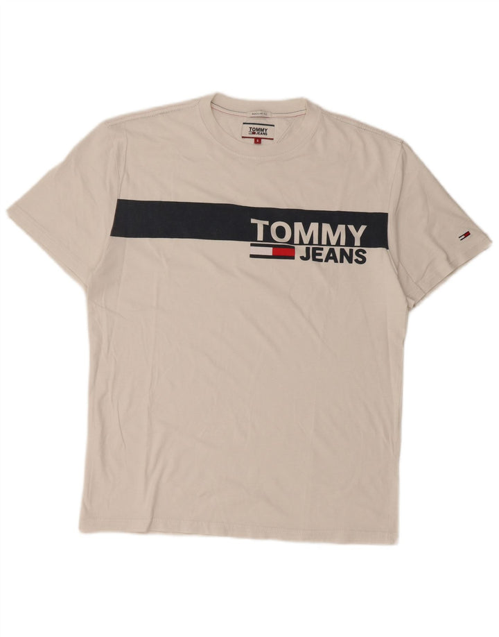 TOMMY HILFIGER T-Shirt Graphique Homme Petit Blanc Colourblock