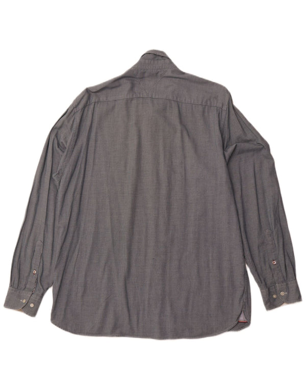 TOMMY HILFIGER Chemise Regular Fit Homme Gris Pois Coton