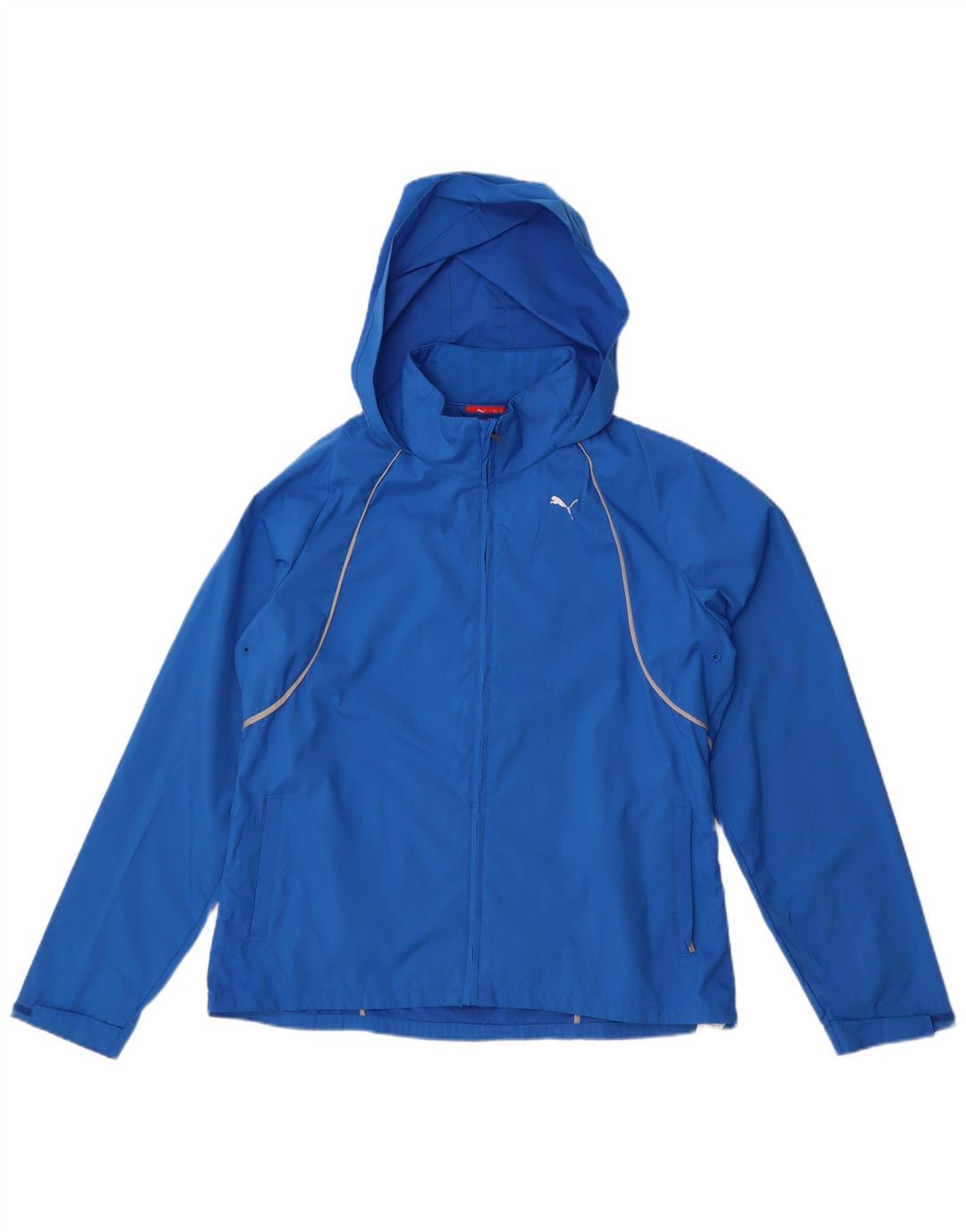 Puma Veste de pluie à capuche pour femme UK 16 Large Bleu Polyester