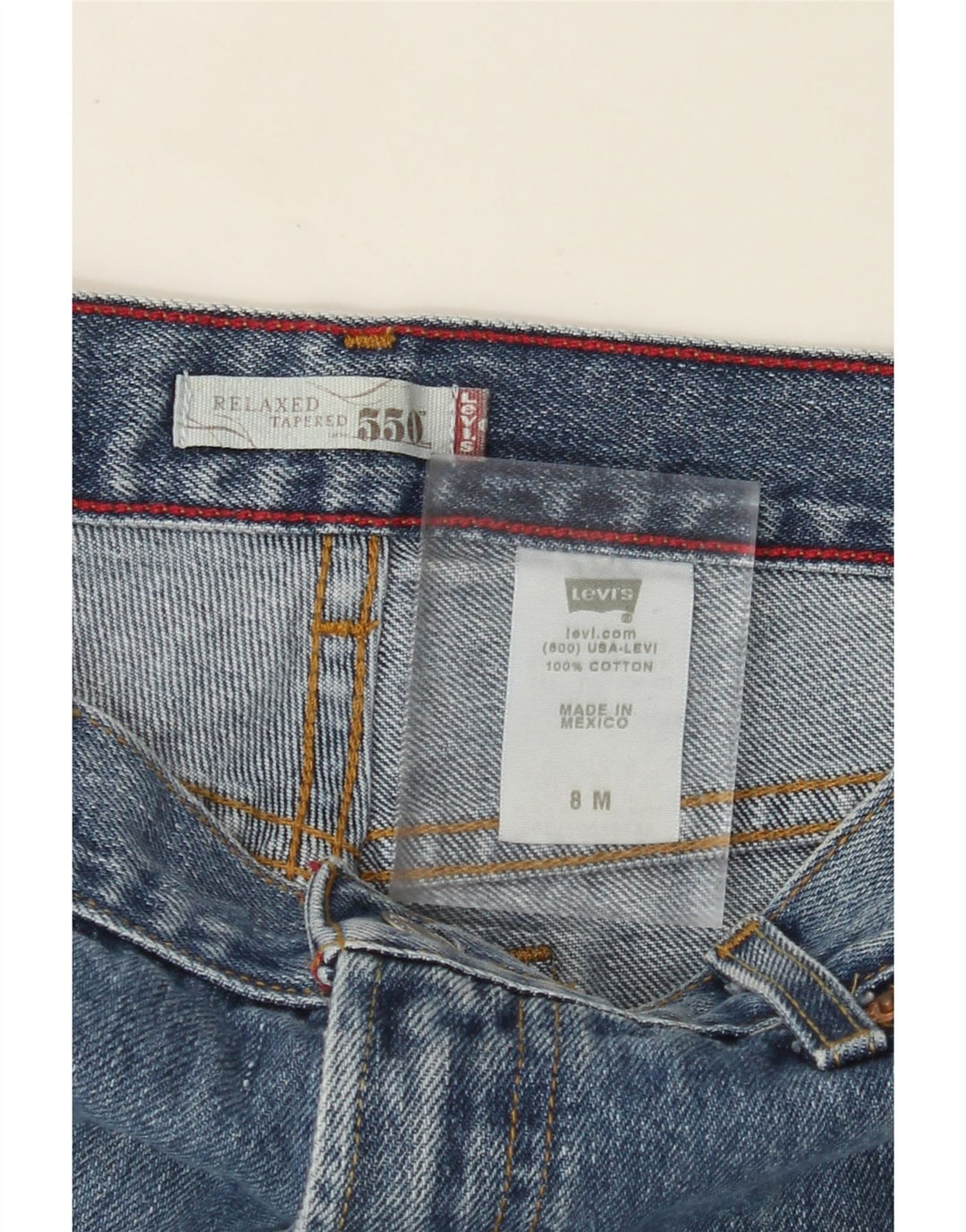 LEVI'S Jean fuselé 550 coupe décontractée pour femme US 8 Medium W28 L30 Bleu