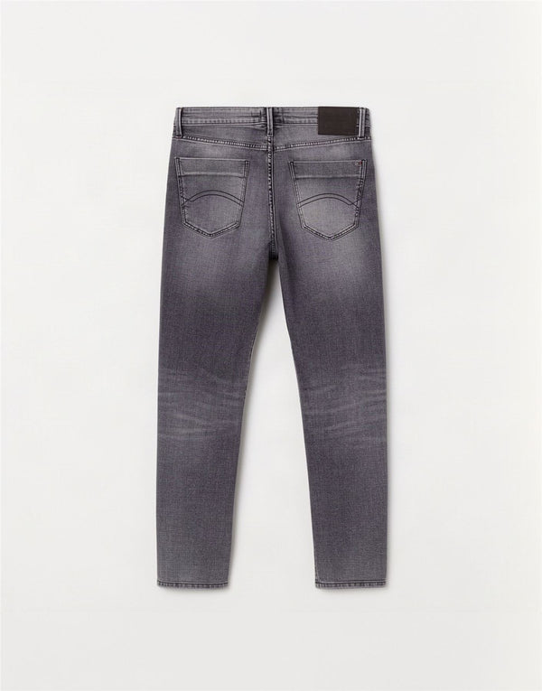 Tommy Hilfiger Jean Slim Scanton Femme W30 L27 Gris Coton