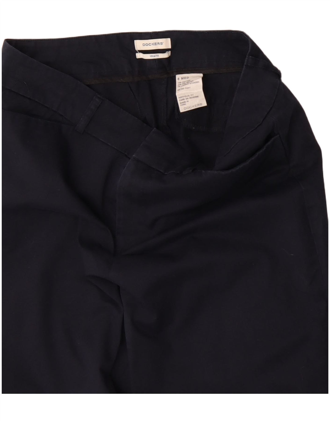 Dockers Pantalon décontracté pour femme US 6 Medium W30 L28 Bleu marine Coton