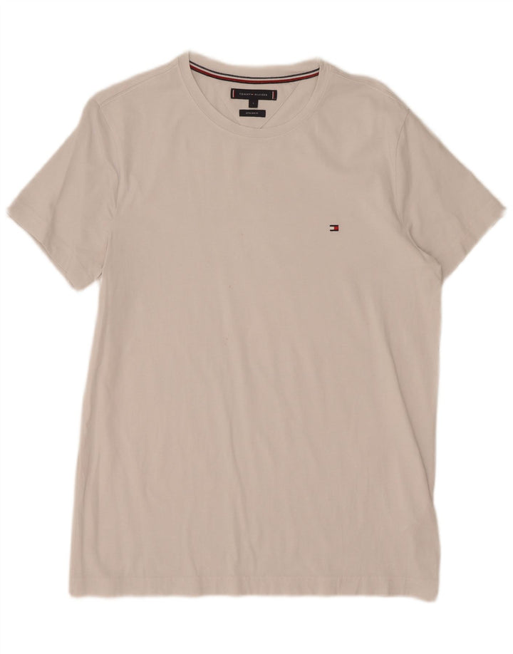 Tommy Hilfiger T-shirt extra fin pour homme en coton blanc Taille L