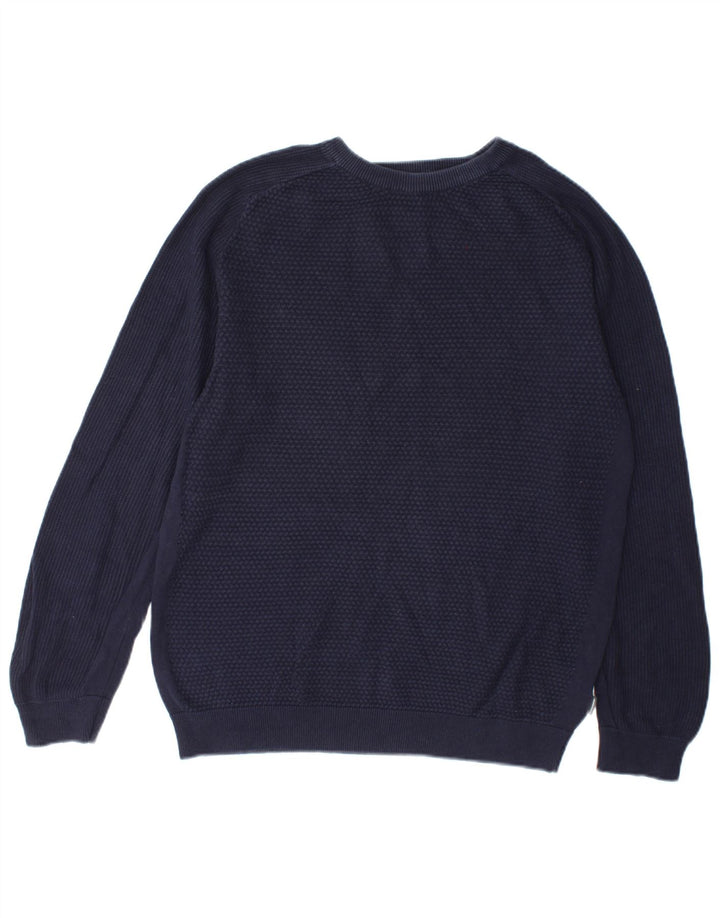 Jack & Jones Pull Col Rond Homme Bleu Marine Moyen Coton