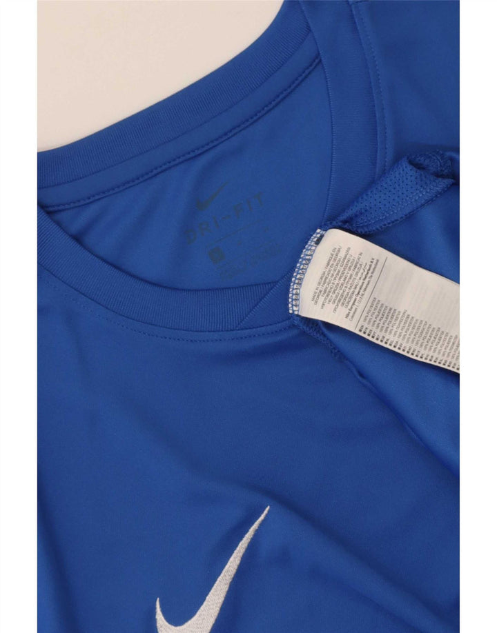 Nike Homme Dri Fit T-Shirt Haut Bleu Moyen Polyester
