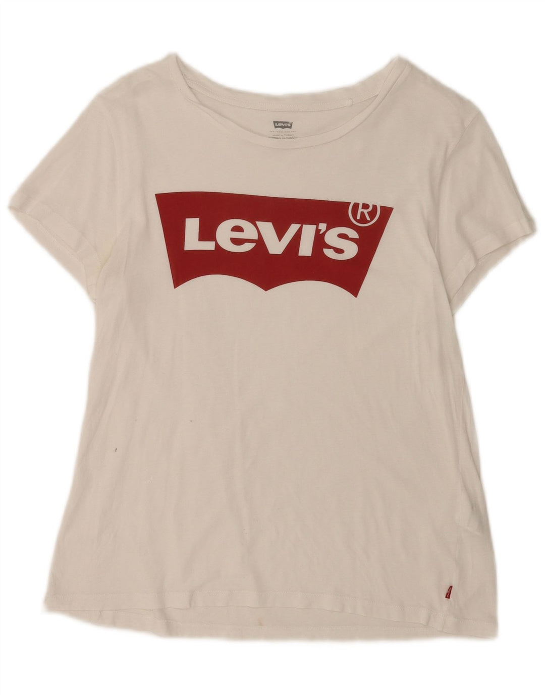 Levi's T-Shirt Graphique Femme UK 12 Blanc Moyen