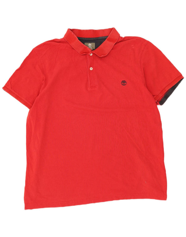 Timberland Hommes Earthkeepers Polo Coupe Régulière 3XL Rouge Coton