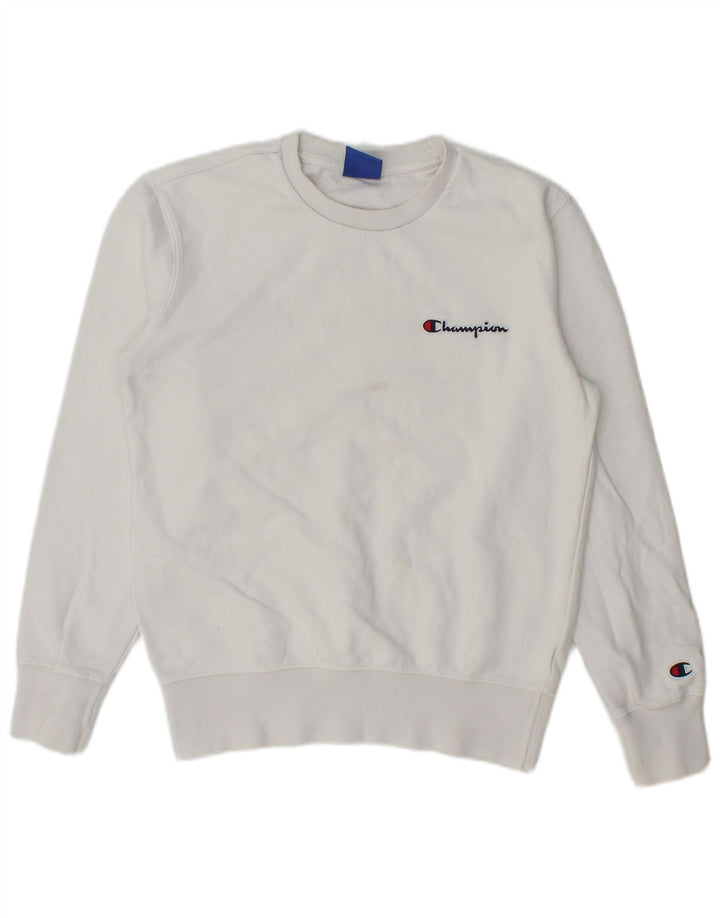Champion Sweat-shirt surdimensionné pour femme UK 6 XS Blanc Coton