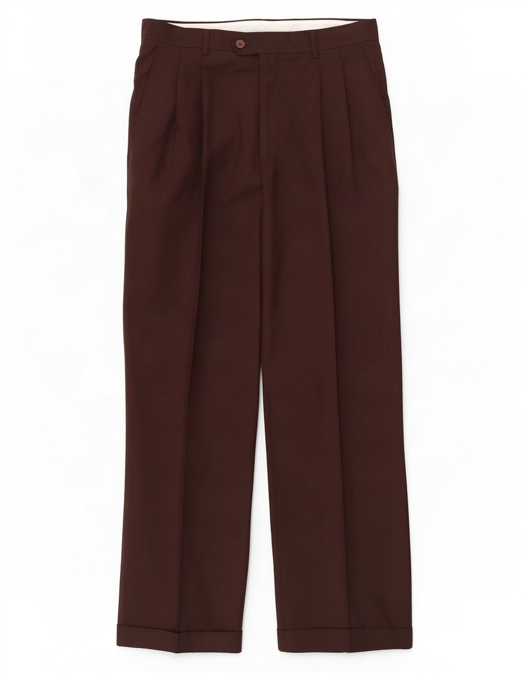 Pierre Cardin Pantalon de costume pour homme W34 L29 laine marron