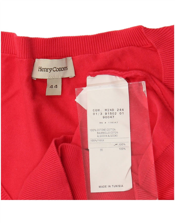 Henry s Pull à manches courtes et col en V pour femme IT 44 Rouge moyen