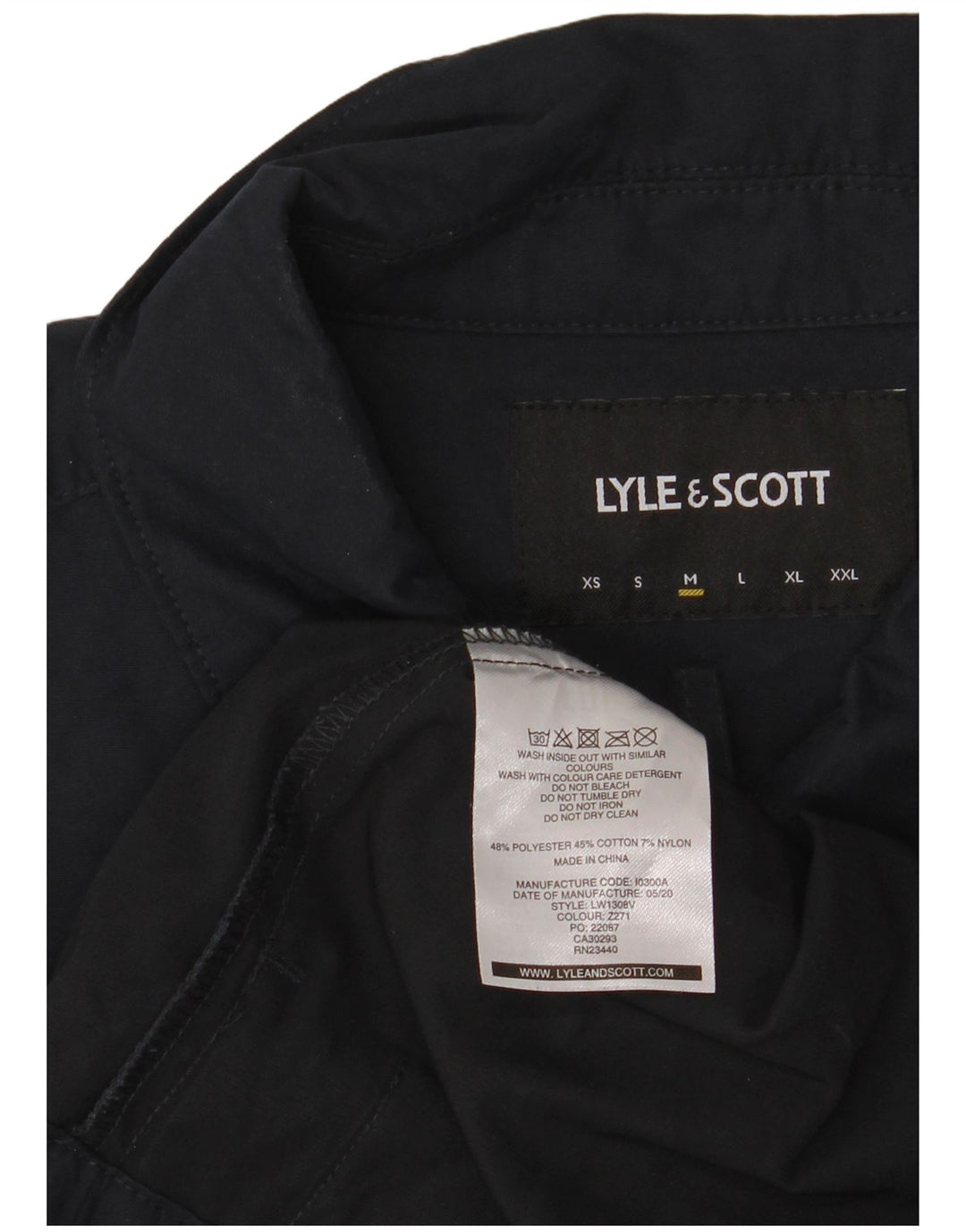Lyle & Scott Veste utilitaire pour homme UK 38 Bleu marine moyen Polyester