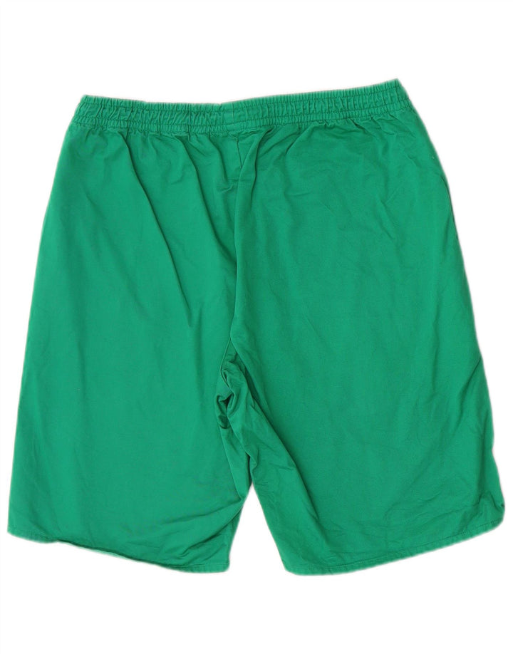 Benetton Short de Sport Graphique Homme Vert Moyen Coton